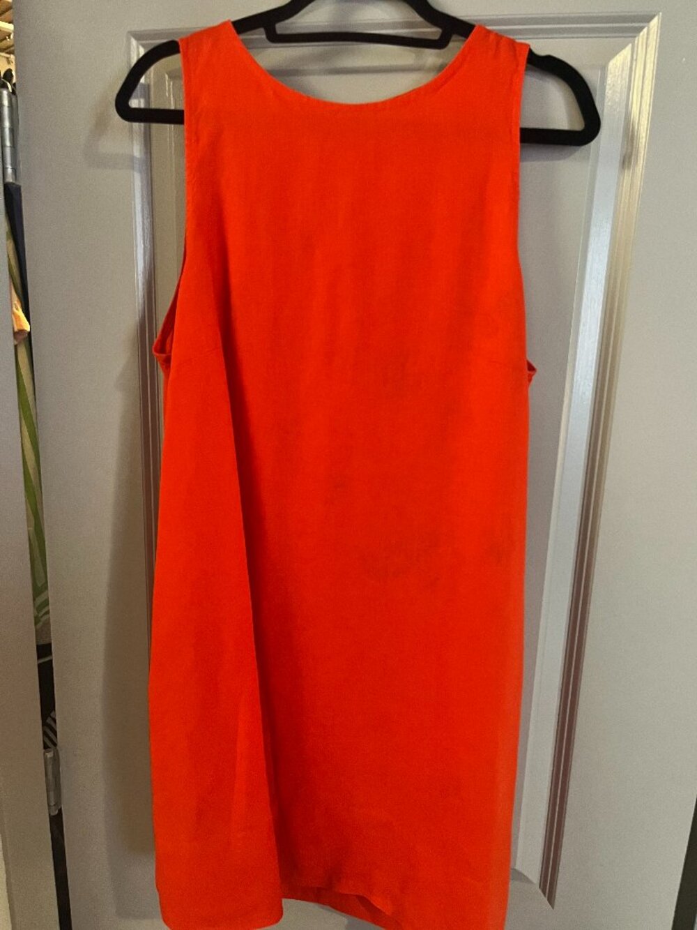 Mini Shift Dress in 100% Linen - Wild Poppy (Orange)